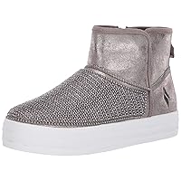 Skechers Street Double Up Shiny Dancer High Womens Boots Pewter