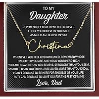 Daughter Gifts From Dad - To My Daughter Necklace From Dad, Personalized Necklace Gifts For Daughter On Birthday Gifts For Daughter, Father Daughter Gifts Christmas Graduation Valentine Idea Gifts Love Knot Necklace for Daughter