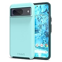 Crave Google Pixel 8 Case - Dual Guard Shockproof Protection Secure Layered Pixel 8 Phone Case, Aqua