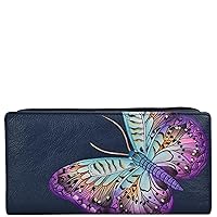 Anna by Anuschka Women's Hand Painted Leather Two Fold Wallet