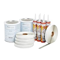 Dicor 401-CK Rubber Roof Kit - Includes Bonding Adhesive, RV, Trailer, Motorhome Repair Tape Butyl Tape, and Lap Sealant