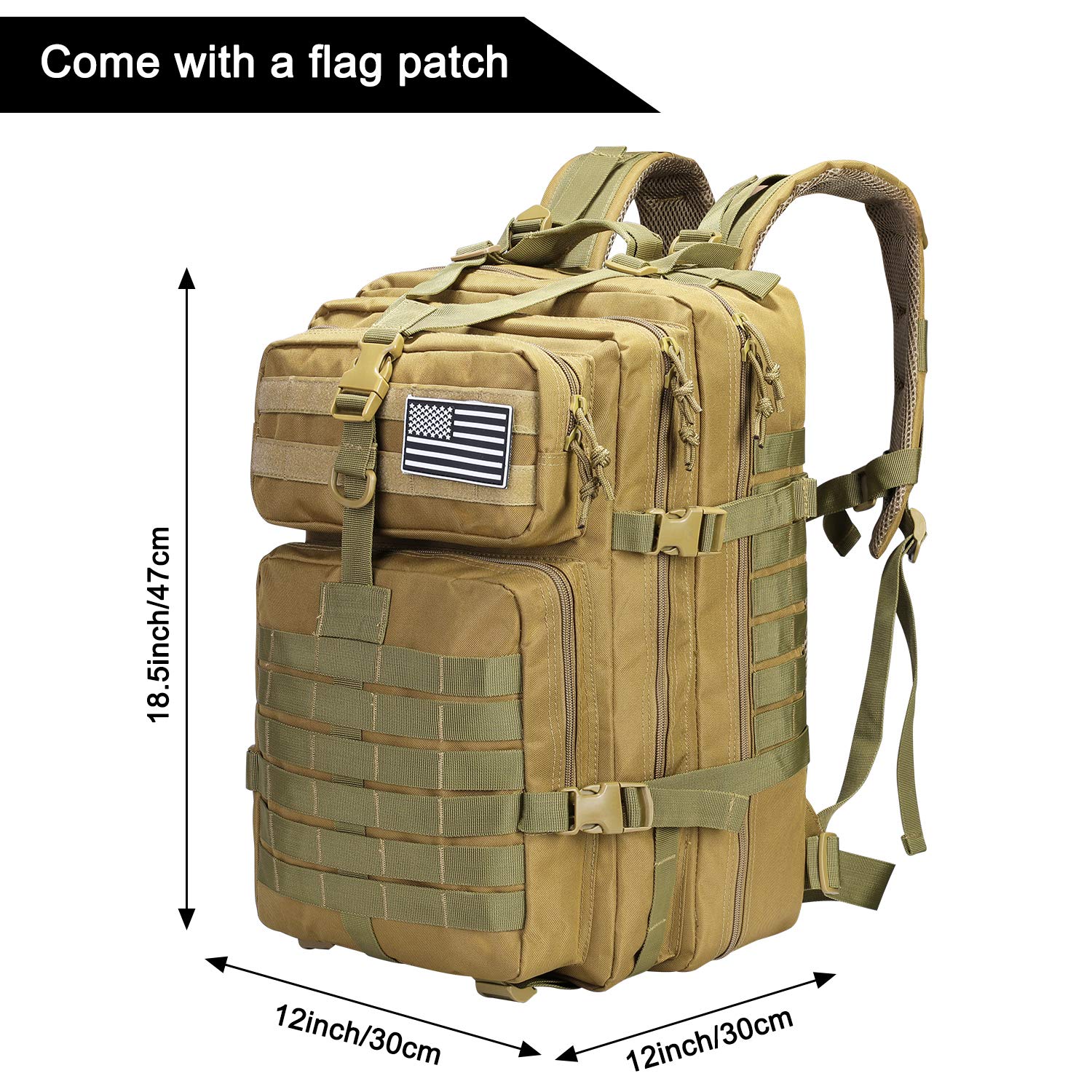 40L Military Tactical Shoulder Backpack for Assault Survival Molle Bag Pack  Fishing Backpack for Tackle Storage