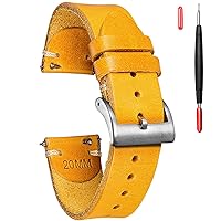torbollo Leather Watch Bands for Men, Italian Buttero leather Watch Strap Quick Release Vintage Replacement Wrap of 18mm 20mm 22mm