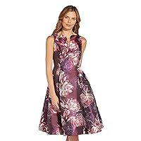 Adrianna Papell Women's Fit and Flare Jacquard Dress