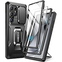 TONGATE for Samsung Galaxy S24 Ultra Case, [Bulit-in Slide Camera Cover & Ring Kickstand] [2 Front Frame & 1 Screen Protector] Military Grade Phone Case for Samsung S24 Ultra 6.8