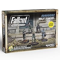 Modiphius Fallout Wasteland Warfare: Survivors: Reilly's Rangers - 5 Miniatures, 32mm Unpainted Resin Figures, Capital Wave RPG