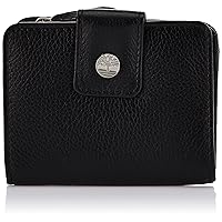 Timberland womens Leather RFID Small Indexer Wallet Billfold, Black, One Size US