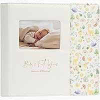 Keepsake Baby Memory Book for Girl or Boy – Timeless Leather-Bound Baby Milestone Book – Baby Book Keepsake to Record Events from Baby Shower to Age 5 – Baby Scrapbook Album - Beautiful Gift