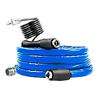 Camco 12-Foot Heated Drinking Water Hose | Features Water Line Freeze Protection Down to -40°F/C, an Energy-Saving Thermostat, and Includes Adapter for Connection to Either End of Hose (22920)