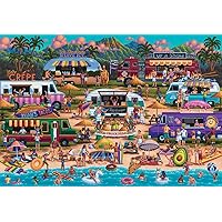 Hawaiian Food Truck Festival - 2000 Piece Jigsaw Puzzle for Adults Challenging Puzzle Perfect for Game Nights - 2000 Piece Finished Size is 38.50 x 26.50