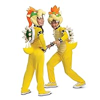 Disguise Boys Bowser Costume, Official Super Mario Bros Deluxe Kids Costume With Headpiece