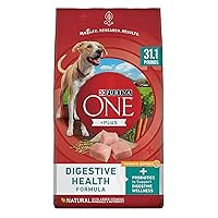 Purina One Plus Digestive Health Formula Dry Dog Food Natural with Added Vitamins, Minerals and Nutrients - 31.1 lb. Bag