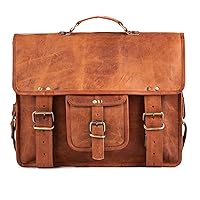 BERLINER BAGS Vintage Leather Messenger Bag Berlin XL, Briefcase for Men and Women - Brown
