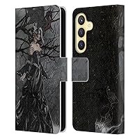 Head Case Designs Officially Licensed Nene Thomas Queen Gothic Fairy with Dragon Deep Forest Leather Book Wallet Case Cover Compatible with Samsung Galaxy S24 5G