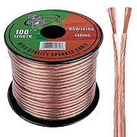 Pyramid 100ft 14 Gauge Speaker Zip Wire - Quality Speaker Zip Wire in Spool for Connecting Audio Stereo to Amplifier, Surround Sound System, TV Home Theater and Car Stereo - Pyle RSW14100, Bronze
