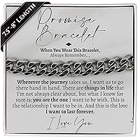 Promise Cuban Bracelet, Romantic Gift for Boyfriend, Appreciation Gift for Boyfriend, Cute Small Gift for Boyfriend, Thoughtful Boyfriend