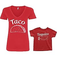 Threadrock Taco & Taquito Toddler & Women's V-Neck T-Shirt Set