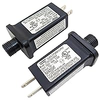 2 Pack Raintight 12V 1A LED Transformer Class 2 Power Supply Replacement for Christmas Lights, Inflatable Decorations, Waterproof for Indoor and Outdoor - EX ELECTRONIX EXPRESS