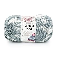 Lion Brand Yarn Wool Ease Fair Isle Yarn, 1 Pack, Thaw/Medium Grey