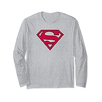 Superman Red & Black Shield Long Sleeve T-Shirt