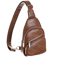 INICAT Travel Sling Bag Small Crossbody Bag Fanny Packs for Women Vegen Leather Shoulder Bag