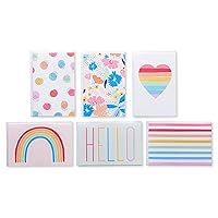 Blank Cards with White Envelopes for All Occasions, Rainbow Designs (48-Count)