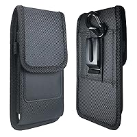 Cell Phone Holsters for iPhone 14 13 12 11 pro max, XR, X, Xs Max, 8 7 6 Plus,Samsung S22 S21 S20 Note20 Ultra, Nylon Cell Phone Pouch fit with Otterbox Case on (not fit Defender Series)