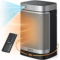 Dreo Motion Sensor Space Heater, 1500W Electric Heater with 70° Oscillating, Digital Thermostat, Remote Control, Motion Detection, Auto Turning On/Off, for Indoor Use, 2024 Upgrade