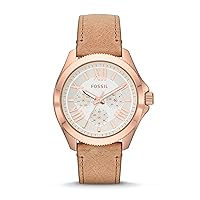 Fossil Women's AM4532 Cecile Multifunction Gold-Tone Stainless Steel Watch with Brown Band