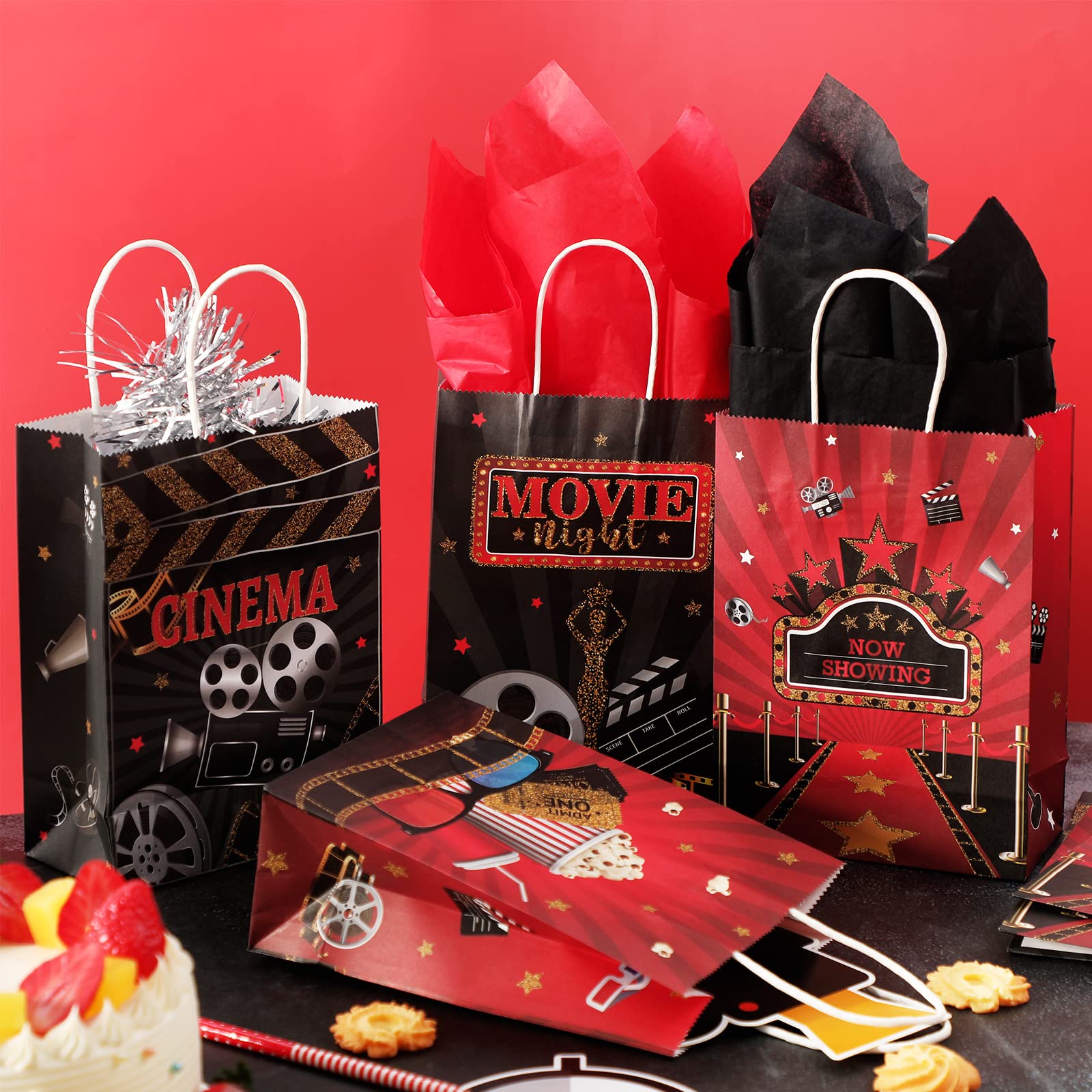 Red Paper Carnival theme return gift bags