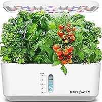 Indoor Garden Hydroponics Growing System: 10 Pods Plant Germination Kit Aeroponic Herb Vegetable Growth Lamp Countertop with LED Grow Light - Hydrophonic Planter Grower Harvest Veggie Lettuce, White