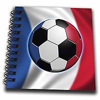 3dRose db_155051_3 France Soccer Ball Concept French Flag Banner Waving National Country - Mini Notepad, 4 by 4
