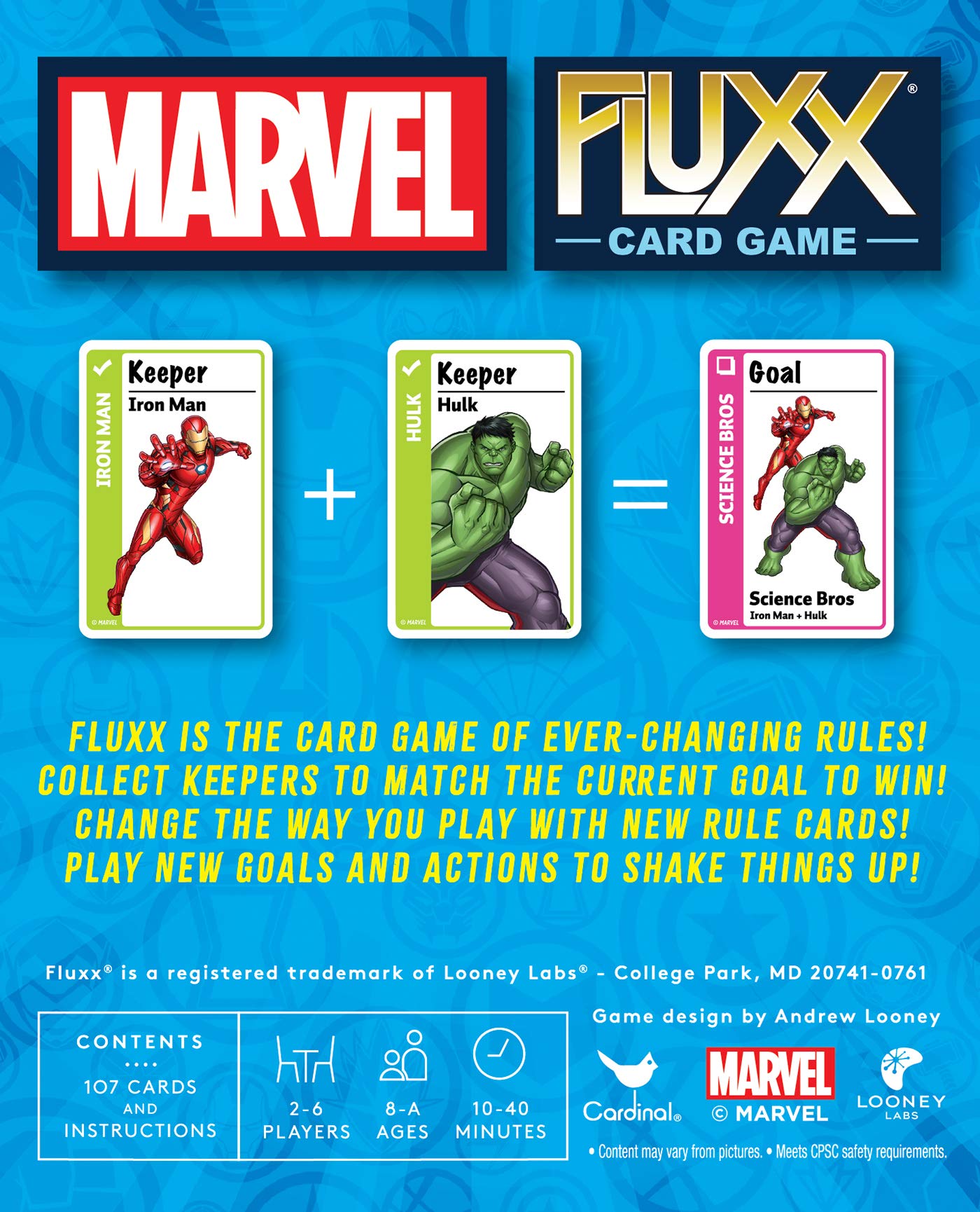 Looney Labs Marvel Fluxx Specialty Edition Card Game