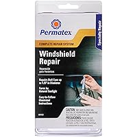 09103 Automotive Windshield Repair Kit For Chipped And Cracked Windshields. Permanent Air-Tight Repairs, With Repair Syringe & Plunger, 9-piece Kit