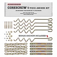 MSC-5672 Deluxe Corkscrew 5-Piece Metal Ground Anchor Hardware Kit for Swing Sets and Trampoline - Gold