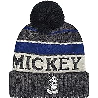 Concept One Disney Mickey Mouse Cuffed Beanie Hat, Knitted Stocking Cap