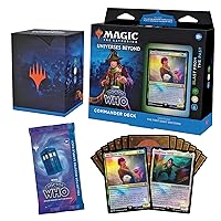 Doctor Who Commander Deck – Blast from The Past (100-Card Deck, 2-Card Collector Booster Sample Pack + Accessories)