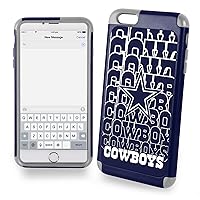 Forever Collectibles Dual Hybrid 2-Piece TPU Case for iPhone 6 Plus - Retail Packaging - Dallas Cowboys