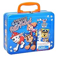 PAW Patrol Coloring and Activity Tin Box, Includes Markers, Stickers, Mess Free Crafts Color Kit in Tin Box, for Toddlers, Boys and Kids