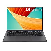 LG gram 16” Lightweight Laptop, Intel 13th Gen Core i7 Evo Platform, Windows 11 Home, 16GB RAM, 1TB SSD, Gray