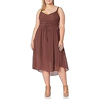 City Chic Women's Midi Dress with Lace Overlay