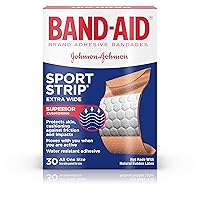 Band-Aid Brand Cushion Care Sport Strip Adhesive Bandages, cushioning Wound Protection, 30 ct