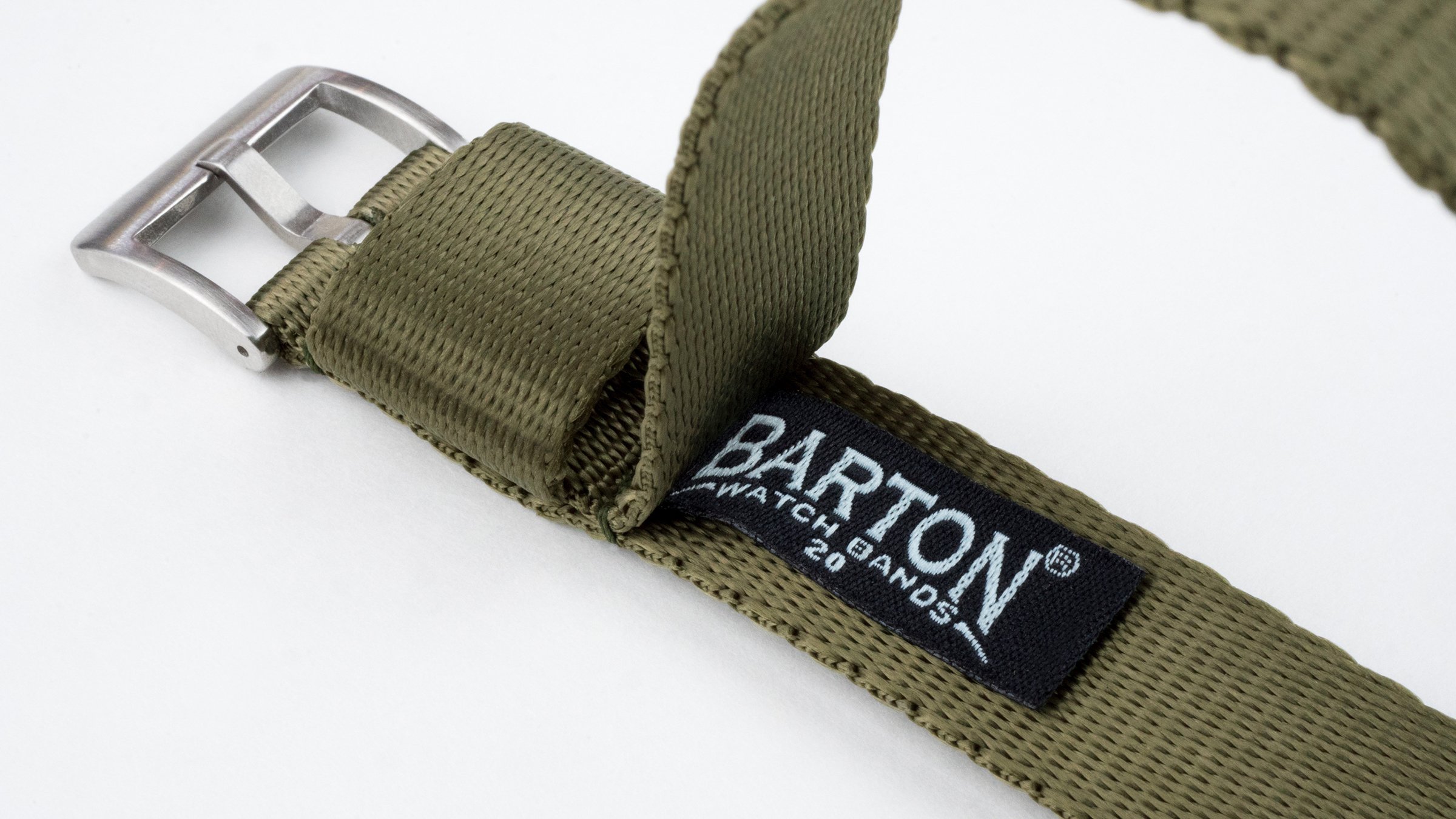 BARTON Elite NATO® Style Watch Strap - 18mm, 20mm, 22mm or 24mm - Seat Belt Nylon Watch Bands