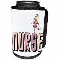 3dRose Cute funny Dancing Nurse Colorful Nurse Text Nursing... - Can Cooler Bottle Wrap (cc-382032-1)