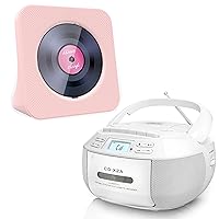 Greadio CD Player Boombox Cassette Player+Desktop CD Player with Bluetooth 5.0, HiFi Sound Speaker, CD Music Player with Remote Control for Home, Kids, Kpop, Gift