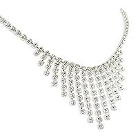 Graduated Drop Diamante Necklace - Swarovski Jewellery - Party Necklace - Special Ladies Gift