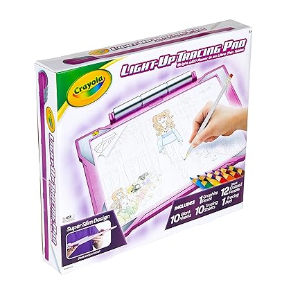 Crayola Light Up Tracing Pad - Pink, Drawing Pads for Kids, Kids Toys, Gifts for Girls and Boys, Ages 6, 7, 8, 9 [Amazon Exclusive].