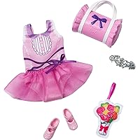 Barbie: My First Barbie Clothes, Fashion Pack for 13.5-inch Preschool Dolls, Tutu Leotard with Ballet and Dance Accessories