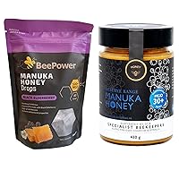 Manuka Honey Lozenges (Black Elderberry Flavor) & Reserve Range Manuka Honey MGO 30+ 14.5 Oz Bundle