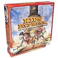 Ludonate: Kids Express - Cooperative Board Game, 3D Train, Flick Projectiles to Hit Bandits, Kids Version of Colt Express, Age 5+, 1-4 Players, 15 Min